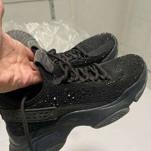 Steve Madden Black Sparkle Sneakers